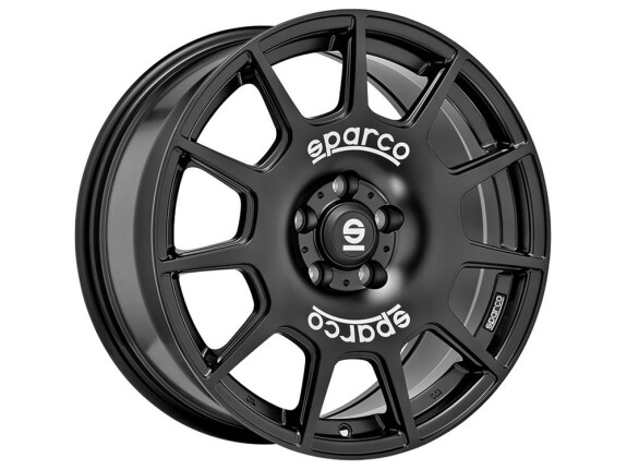 Sparco Terra Matt Black White Lettering 8x18 5x120 ET45 CB65,1 R14 8x18